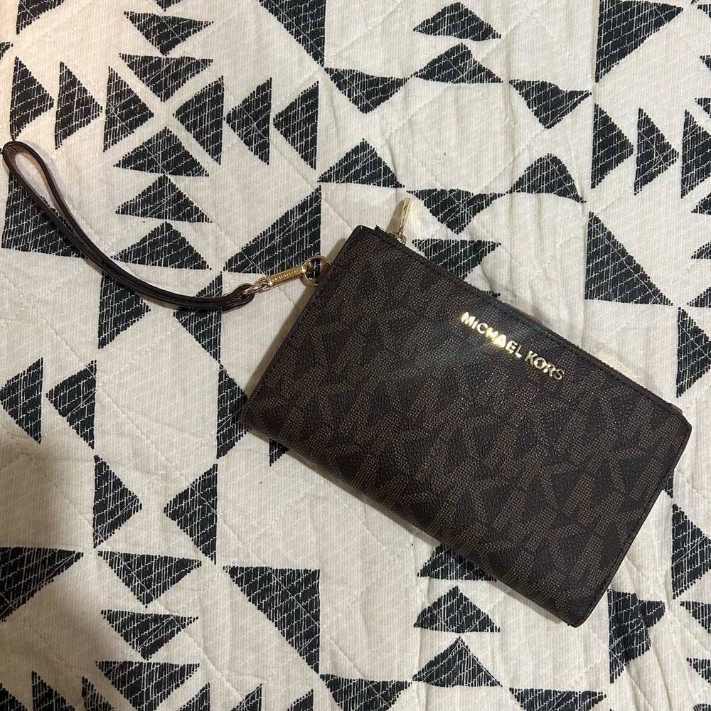 Michael Kors Brown Wristlet